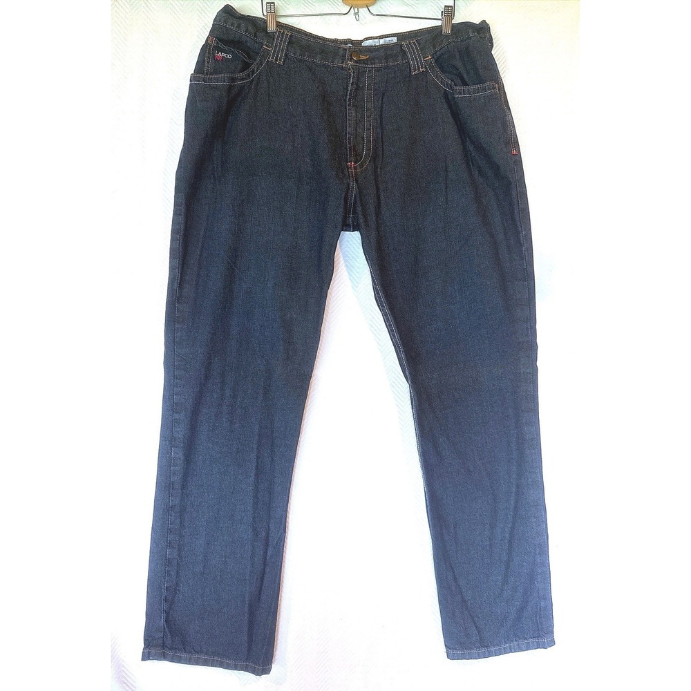 Lapco FR Flame Resistant Work Jeans Mens 42x36‎ Indigo Blue Denim NFPA 2112 70E